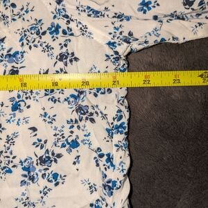 beachlunchlounge Blue Floral Button Down Shirt